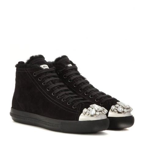 miu miu hi top suede trainers|High.